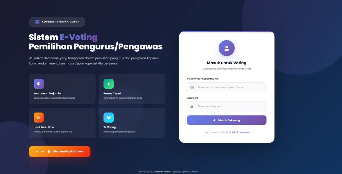 E-Voting Pemilihan Pengawas dan Pengurus Koperasi 